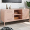 vidaXL - Tv-meubel - 100,5x39x50,5 - cm - staal - roze