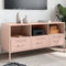 vidaXL - Tv-meubel - 100,5x39x50,5 - cm - staal - roze