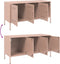 vidaXL - Tv-meubel - 100,5x39x50,5 - cm - staal - roze
