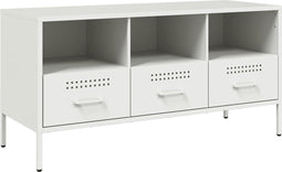 vidaXL - Tv-meubel - 100,5x39x50,5 - cm - staal - wit