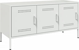 vidaXL - Tv-meubel - 100,5x39x50,5 - cm - staal - wit