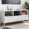 vidaXL - Tv-meubel - 100,5x39x50,5 - cm - staal - wit