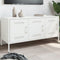 vidaXL - Tv-meubel - 100,5x39x50,5 - cm - staal - wit
