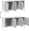 vidaXL - Tv-meubel - 100,5x39x50,5 - cm - staal - wit