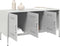 vidaXL - Tv-meubel - 100,5x39x50,5 - cm - staal - wit