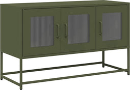 vidaXL - Tv-meubel - 100,5x39x60,5 - cm - koudgewalst - staal - olijfgroen