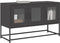 vidaXL - Tv-meubel - 100,5x39x60,5 - cm - koudgewalst - staal - zwart