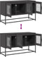 vidaXL - Tv-meubel - 100,5x39x60,5 - cm - koudgewalst - staal - zwart