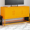 vidaXL - Tv-meubel - 100,5x39x60,5 - cm - staal - mosterdgeel