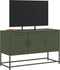 vidaXL - Tv-meubel - 100,5x39x60,5 - cm - staal - olijfgroen