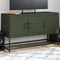 vidaXL - Tv-meubel - 100,5x39x60,5 - cm - staal - olijfgroen