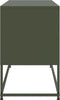 vidaXL - Tv-meubel - 100,5x39x60,5 - cm - staal - olijfgroen