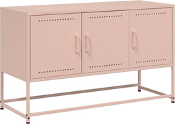 vidaXL - Tv-meubel - 100,5x39x60,5 - cm - staal - roze