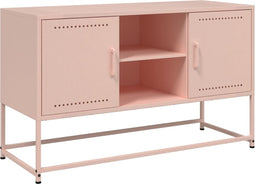 vidaXL - Tv-meubel - 100,5x39x60,5 - cm - staal - roze