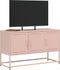 vidaXL - Tv-meubel - 100,5x39x60,5 - cm - staal - roze