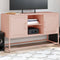 vidaXL - Tv-meubel - 100,5x39x60,5 - cm - staal - roze