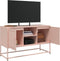 vidaXL - Tv-meubel - 100,5x39x60,5 - cm - staal - roze