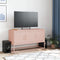 vidaXL - Tv-meubel - 100,5x39x60,5 - cm - staal - roze