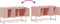 vidaXL - Tv-meubel - 100,5x39x60,5 - cm - staal - roze