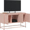 vidaXL - Tv-meubel - 100,5x39x60,5 - cm - staal - roze
