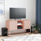 vidaXL - Tv-meubel - 100,5x39x60,5 - cm - staal - roze