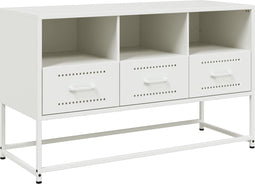 vidaXL - Tv-meubel - 100,5x39x60,5 - cm - staal - wit