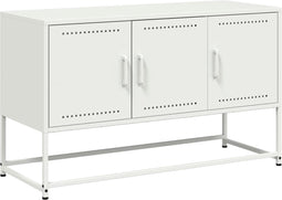 vidaXL - Tv-meubel - 100,5x39x60,5 - cm - staal - wit