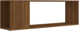 vidaXL - Tv-meubel - 100x24x32 - cm - bewerkt - hout - bruin - eikenkleur