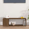 vidaXL - Tv-meubel - 100x24x32 - cm - bewerkt - hout - bruin - eikenkleur