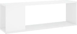 vidaXL - Tv-meubel - 100x24x32 - cm - bewerkt - hout - hoogglans - wit