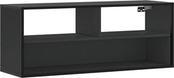 vidaXL - Tv-meubel - 100x31x39,5 - cm - bewerkt - hout - en - metaal - zwart