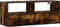 vidaXL - Tv-meubel - 100x31x39,5 - cm - bewerkt - hout - metaal - gerookt - eikenkleur