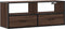vidaXL - Tv-meubel - 100x31x39,5 - cm - bewerkt - hout - metaal - bruin - eikenkleurig