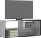 vidaXL - Tv-meubel - 100x31x39,5 - cm - bewerkt - hout - metaal - grijs - sonoma - eiken
