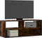 vidaXL - Tv-meubel - 100x31x39,5 - cm - bewerkt - hout - metaal - gerookt - eikenkleur