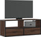 vidaXL - Tv-meubel - 100x31x39,5 - cm - bewerkt - hout - metaal - bruin - eikenkleurig