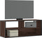 vidaXL - Tv-meubel - 100x31x39,5 - cm - bewerkt - hout - metaal - bruin - eikenkleurig