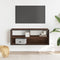 vidaXL - Tv-meubel - 100x31x39,5 - cm - bewerkt - hout - metaal - bruin - eikenkleurig