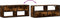 vidaXL - Tv-meubel - 100x31x39,5 - cm - bewerkt - hout - metaal - gerookt - eikenkleur
