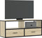 vidaXL - Tv-meubel - 100x31x39,5cm - bewerkt - hout - metaal - sonoma - eikenkleurig