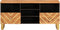 vidaXL - Tv-meubel - 100x33,5x46 - cm - massief - mangohout - bruin - en - zwart