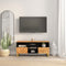 vidaXL - Tv-meubel - 100x33,5x46 - cm - massief - mangohout - bruin - en - zwart