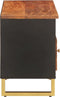 vidaXL - Tv-meubel - 100x33,5x46 - cm - massief - mangohout - bruin - en - zwart