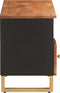 vidaXL - Tv-meubel - 100x33,5x46 - cm - massief - mangohout - bruin - en - zwart