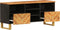 vidaXL - Tv-meubel - 100x33,5x46 - cm - massief - mangohout - bruin - en - zwart