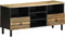 vidaXL - Tv-meubel - 100x33,5x46 - cm - massief - ruw - mangohout - zwart