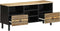 vidaXL - Tv-meubel - 100x33,5x46 - cm - massief - ruw - mangohout - zwart