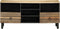 vidaXL - Tv-meubel - 100x33,5x46 - cm - massief - ruw - mangohout - zwart