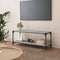 vidaXL - Tv-meubel - 100x33x41 - cm - bewerkt - hout - en - staal - grijs - sonoma - eiken