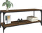 vidaXL - Tv-meubel - 100x33x41 - cm - bewerkt - hout - en - staal - bruin - eikenkleur